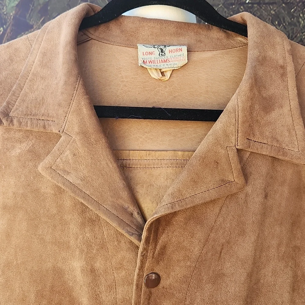 R M. WILLIAMS  LONG HORN vintage  heavy winter sheepskin jacket - Picture 2 of 12